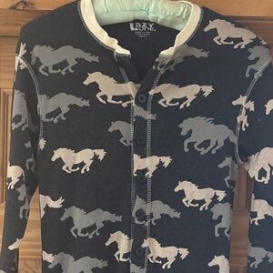Lazy One Black and White Horse Pajamas